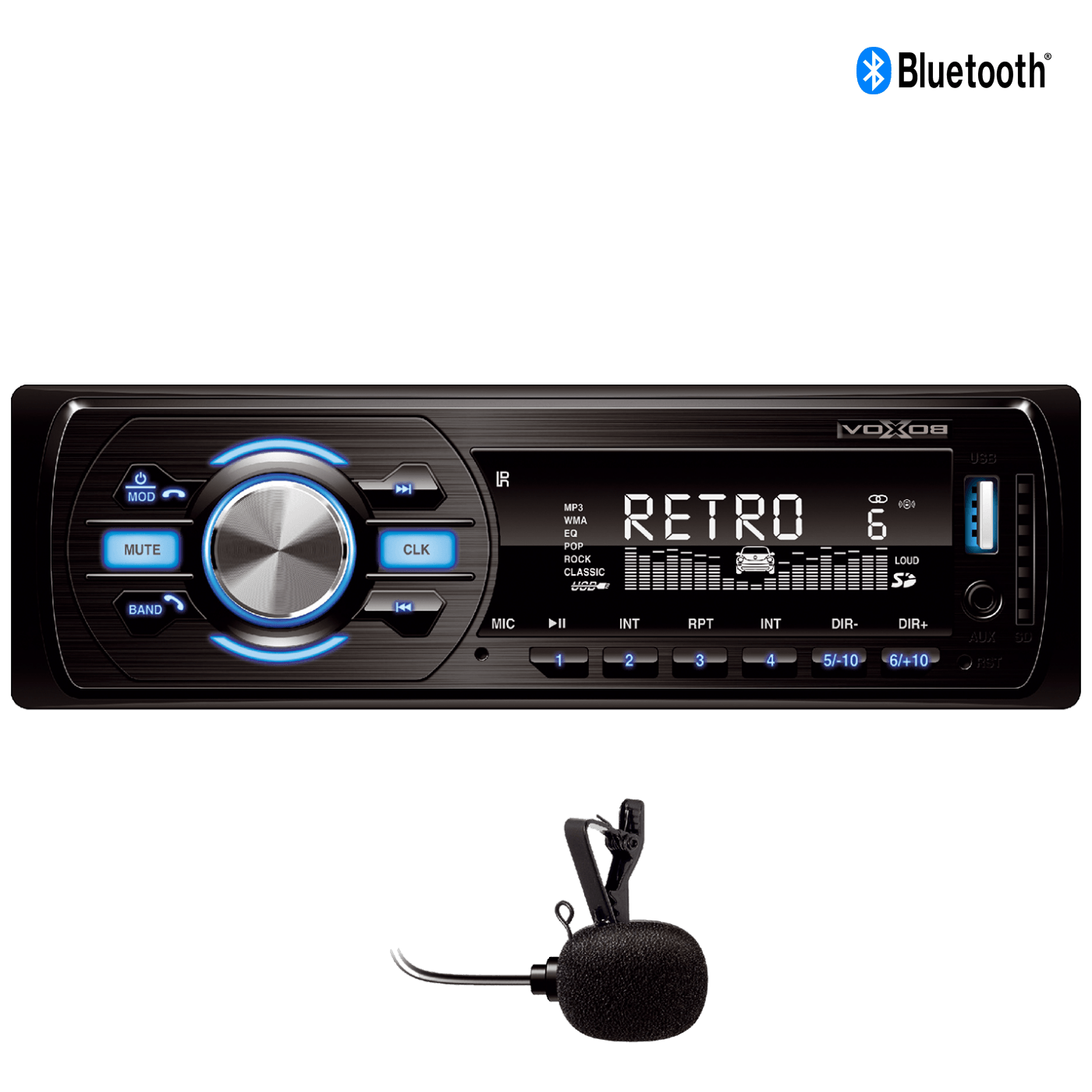 Auto radio, 4 X 45W, Bluetooth, FM, USB / SD / AUX,daljinski - SAL