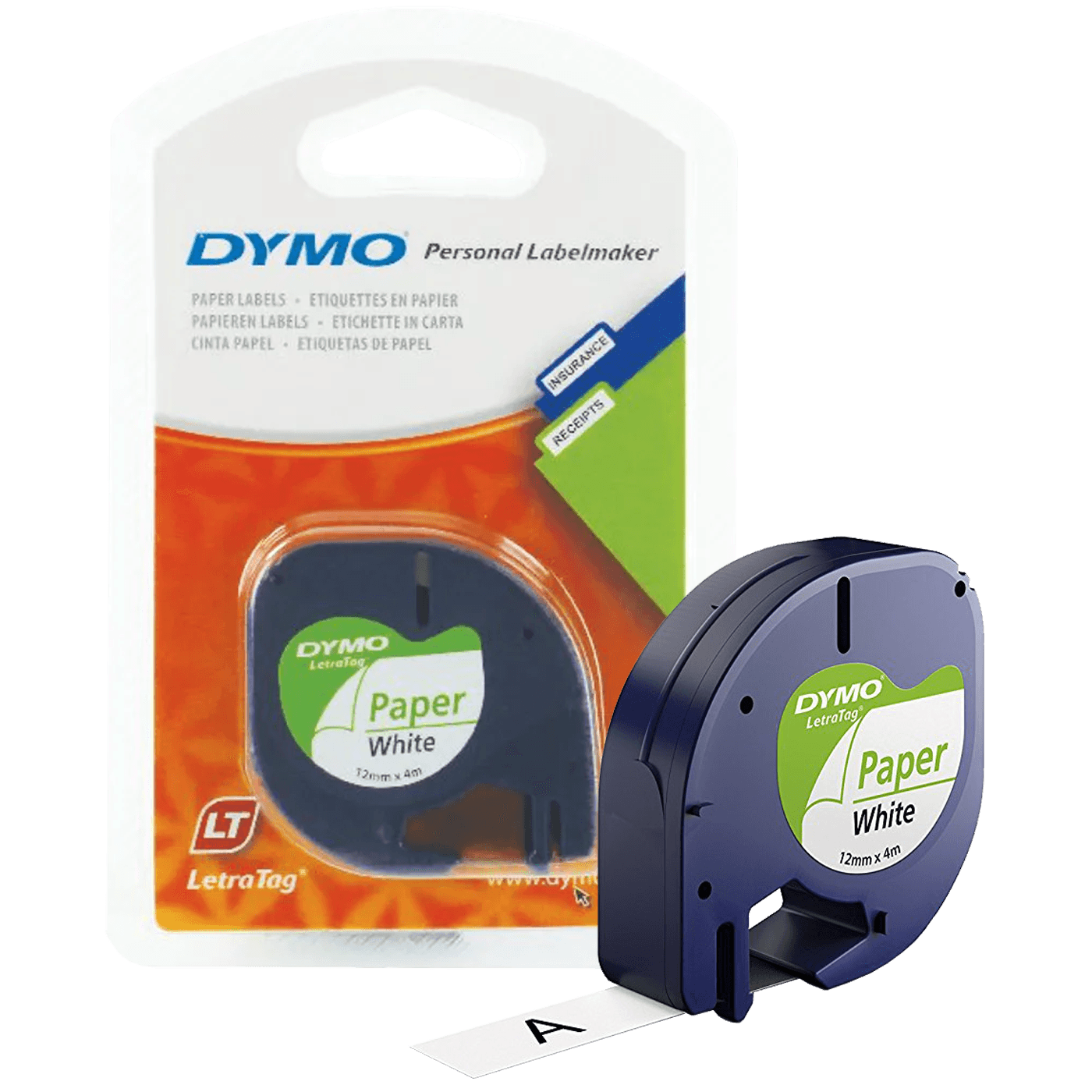 Dymo Kaseta s trakom za LetraTag,  4 met.,  12 mm, bijela - S0721510
