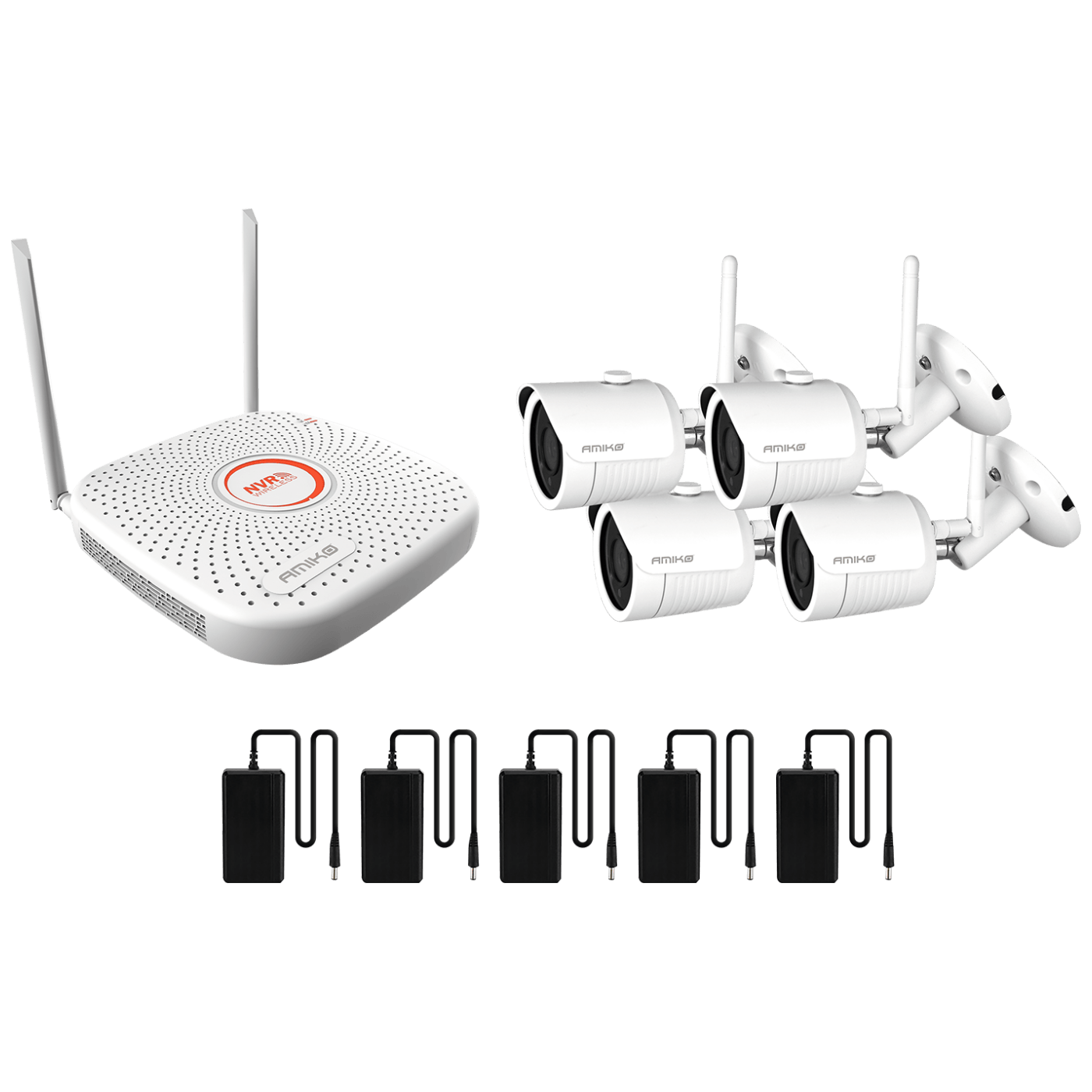 Amiko Home Set za video nadzor, 2 Mpixel, 4 x bullet cam., 9 ch, WiFi - WIFI KIT-4900