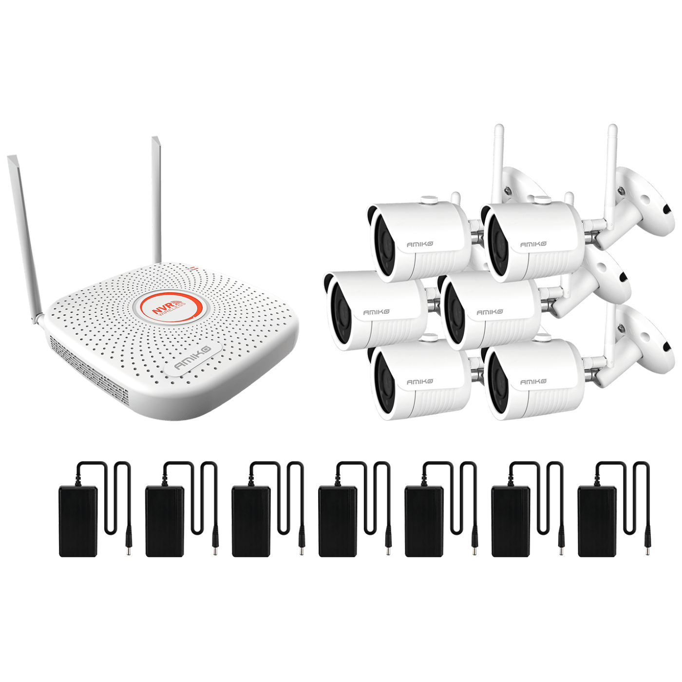 Amiko Home Set za video nadzor, 2 Mpixel, 6 x bullet cam., 9 ch, WiFi - WIFI KIT-6900