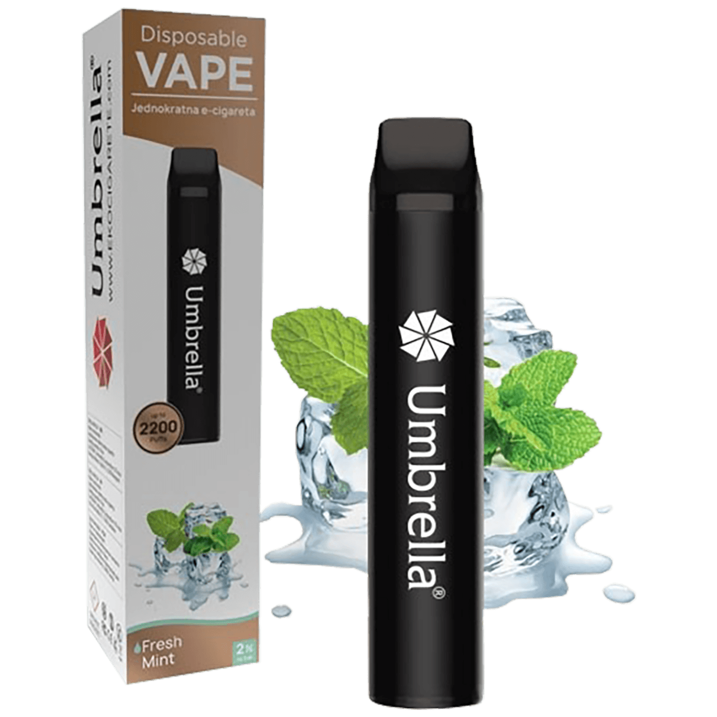 Cigareta elektronska, jednokratna, Fresh Mint 20mg Umbrella E