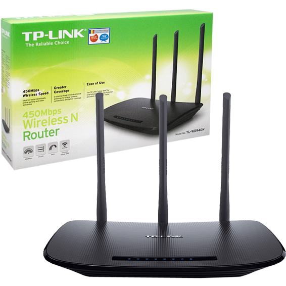Wireless N Router, 4 porta, 450Mbps, 3 x 5dBi antena
