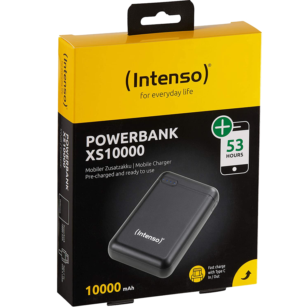 (Intenso) Prijenosni punjač za mobitele i tablete 10000mAh - POWERBANK XS10000 black