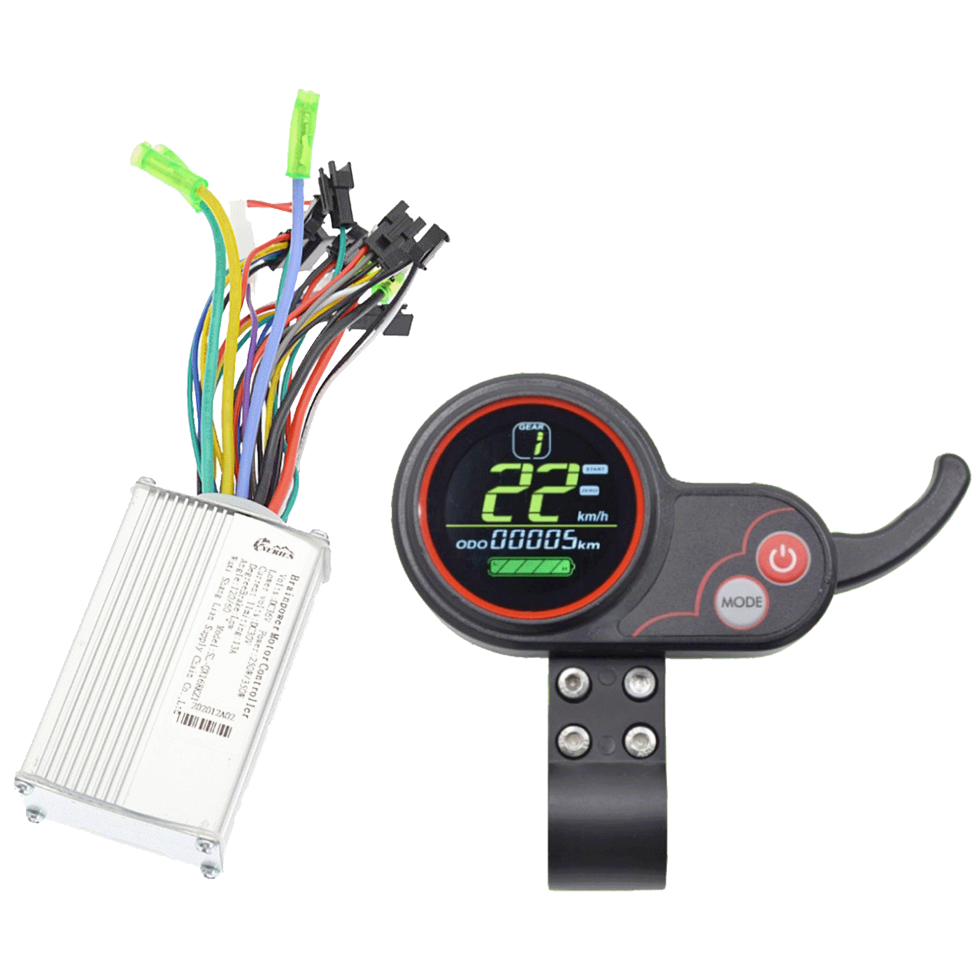 LCD brzinomjer, set, za električni romobil