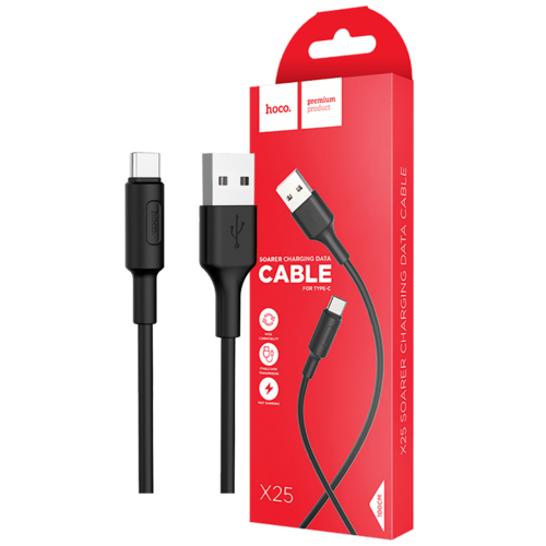 USB kabl za smartphone, USB type C kabl, 1 met., 2 A, crna