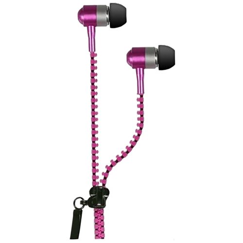 Slušalice, stereo sa rajfešlusom, 3.5 mm, pink