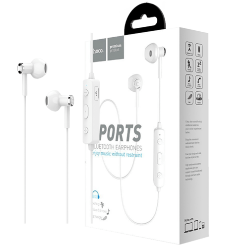 Slušalice bežična, sport, Bluetooth, 80 mAh, 3.5 h, bijela
