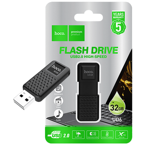 USB Flash Drive 32GB, USB 2.0, crni