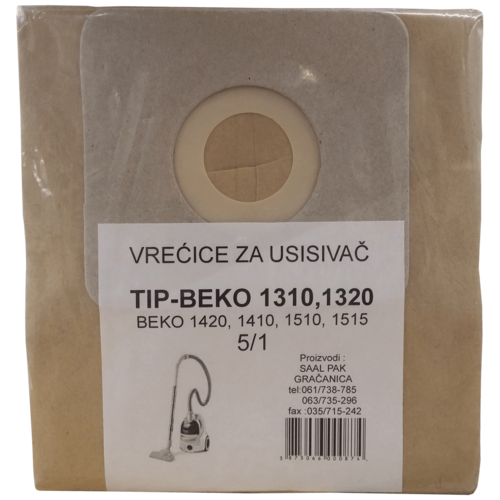 Vrećice za usisavač 5/1, Beko 1310