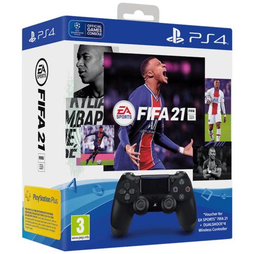 SET Dualshock Controller v2+FIFA 21+FUT VCH+PS Plus 14 dana