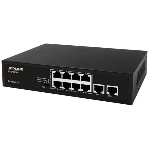 PoE mrežni switch, 10 port RJ-45 , 8 PoE / 120W