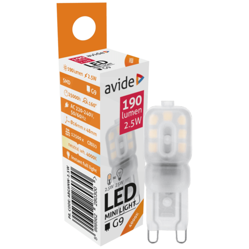 Sijalica, G9, LED 2.5W, 4000K, 230V AC, bijela svjetlost