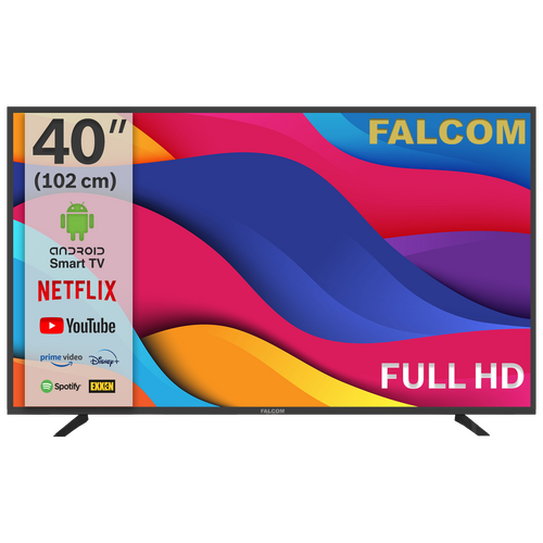 Falcom - Televizor Smart LED TV 40 inch FullHD ,Bluetooth ,WiFi, Android