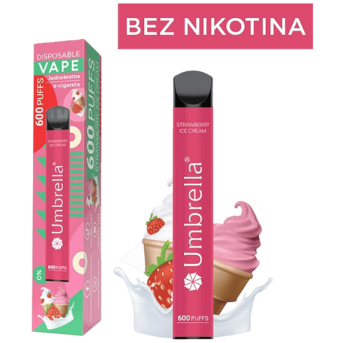 Cigareta elektronska, jednokratna, Strawberry Ice Cream 0mg