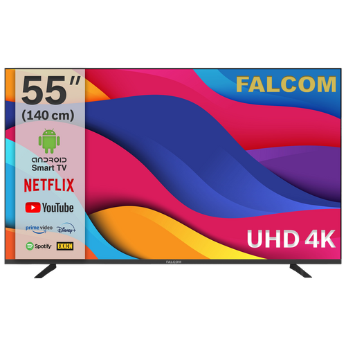 Falcom - Televizor Smart LED TV 55 inch UHD ,Bluetooth ,WiFi, Android