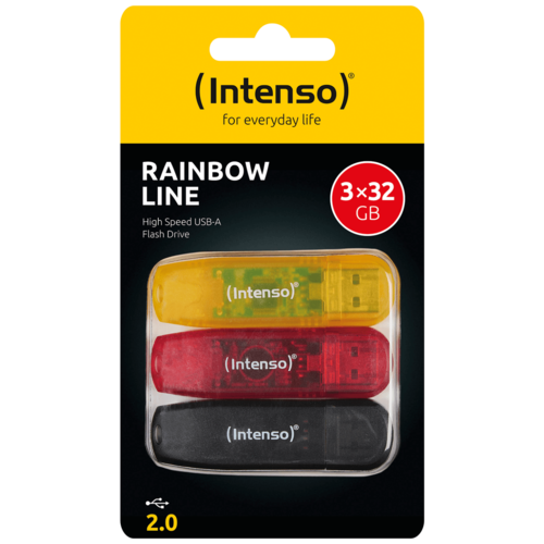 USB Flash drive 32GB Hi-Speed USB 2.0,Rainbow Line, 3 kom