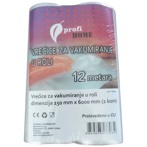 Vrećice za vakumiranje u roli, 150 x 6000 mm, 2 kom