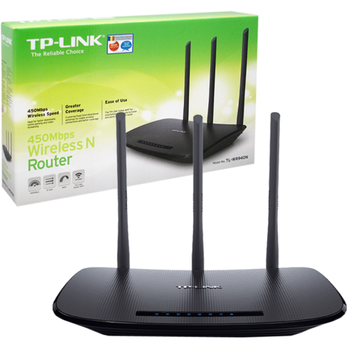 Wireless N Router, 4 porta, 450Mbps, 3 x 5dBi antena