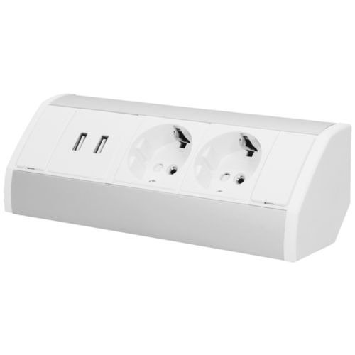 Produžni kabel sa 2 x Schuko utičnice, 2 x USB, ugradbena