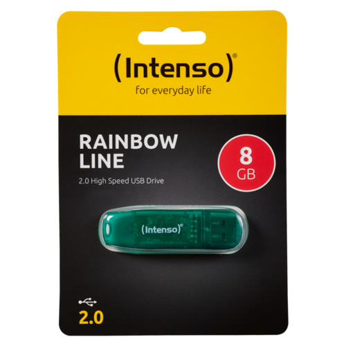 USB Flash drive 8GB Hi-Speed USB 2.0, Rainbow Line, ZELENI