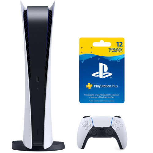 Igraća konzola PlayStation 5 + Članska kartica, 12 mjeseci