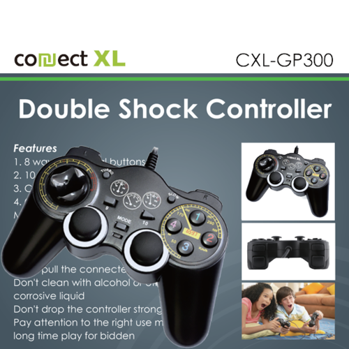 Gamepad za PC sa vibracijom, 14 tipki/tastera, Double Shock