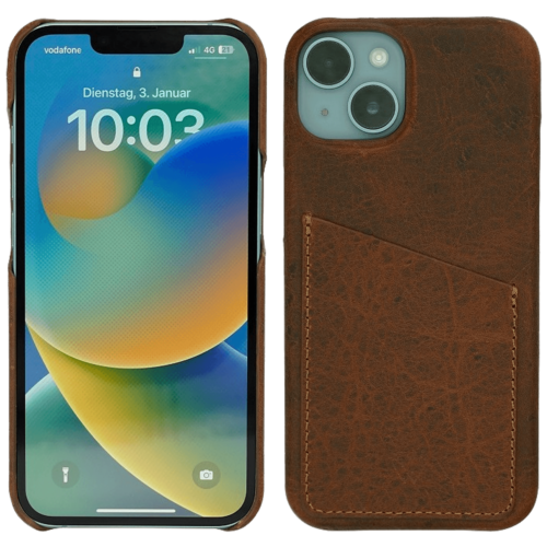 Maska za iPhone 12 / 12 Pro, držač za kartice, koža
