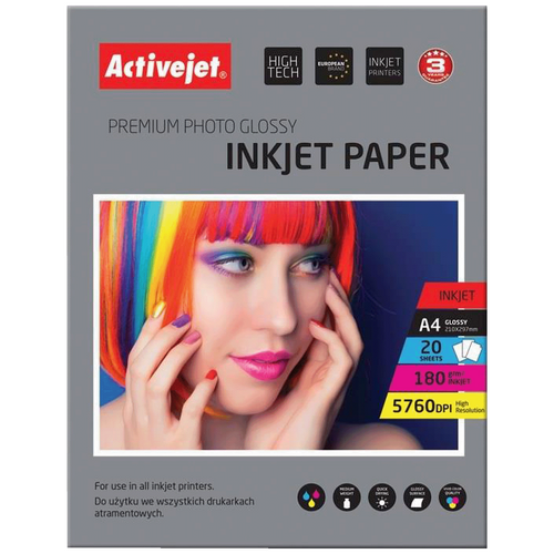 Foto papir, A4, 180g, Glossy White, 20 kom.