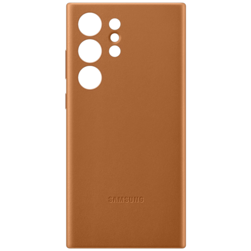Kožna maska za Samsung S23 Ultra, Camel