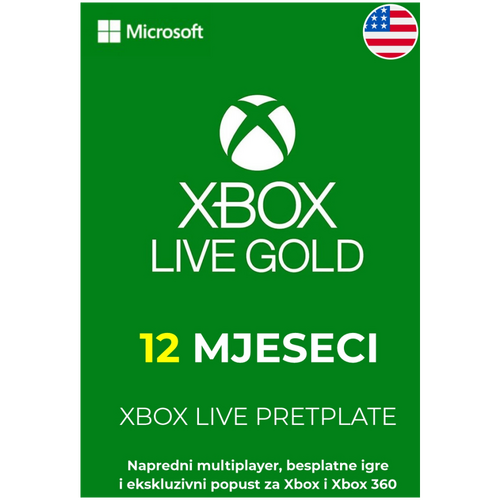 XBOX Live 12 mjeseci - Sjedinjene Američke Države