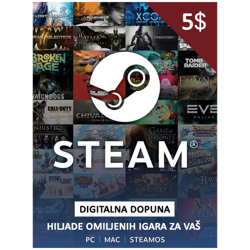 Steam poklon kartica 5$ - Globalno