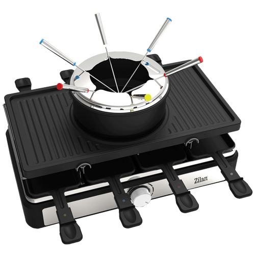 Električni Roštilj / Raclette / Fondue od sira, 3u1, 1400W