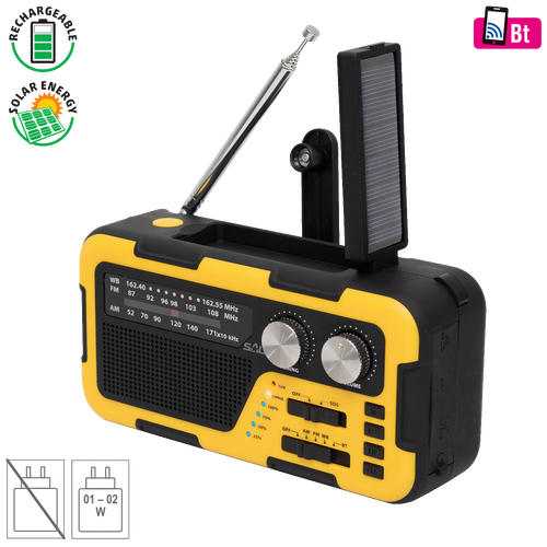 Radio prijemnik, solarno / USB napajanje, Bluetooth