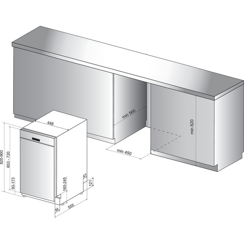 Whirlpool WSBO 3O23 PF X dishwasher Semi built-in 10 place s Whirlpool WSBO 3O23 PF X dishwasher Semi built-in 10 place s