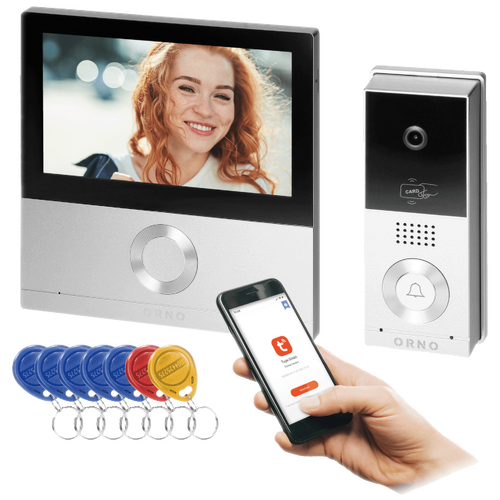 Video interfon 7 inch, set, Full HD, WiFI, IP65, Talos