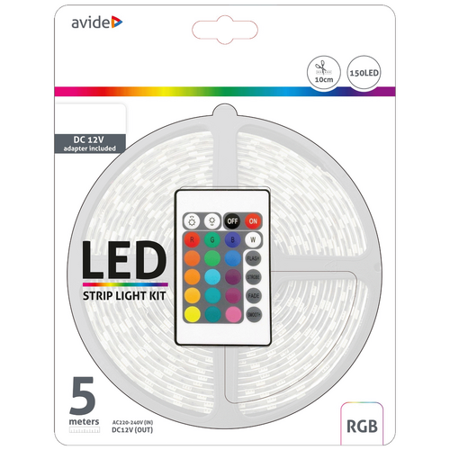 LED traka sa daljinskim upravljačem, RGB, 7.2W, 12V, 5 met.