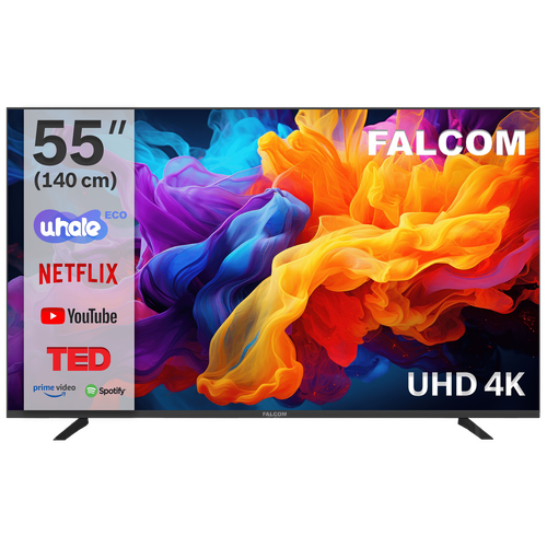 Falcom - Televizor Smart LED TV 4K UltraHD  55 inch, Bluetooth ,WiFi