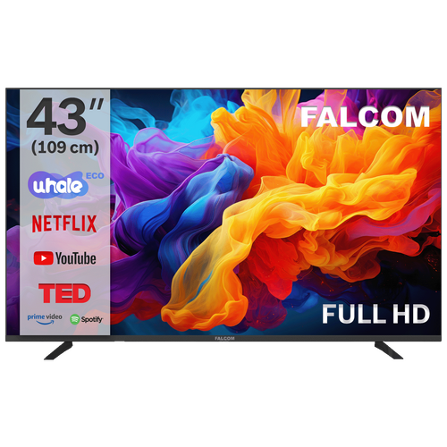 Falcom - Televizor Smart LED TV FullHD  43 inch, Bluetooth ,WiFi
