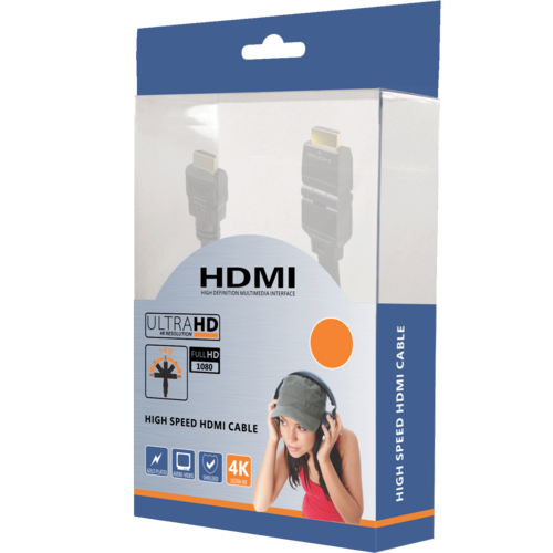 HDMI kabl, 5.0 met, ver. 1.4, 4K, 3D, HEC, HDCP, ARC