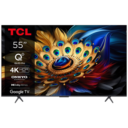 TCL - Televizor Smart QLED 4K UltraHD 55 inch, Google TV