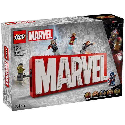 Logotip MARVEL i figurice, LEGO Super Heroes Marvel