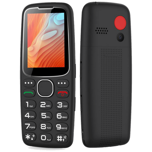 Telefon mobilni, 2.4 inch zaslon, SOS tipka, crni