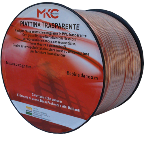 Kabl za zvučnike, 2 x 2.50mm, 100met, transparent Kabl za zvučnike, 2 x 2.50mm, 100met, transparent