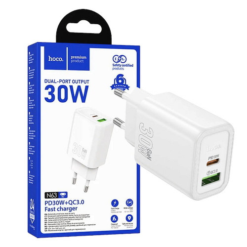 Punjač kućni, brzi, PD30W + QC3.0