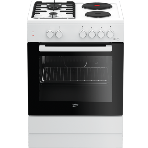 Štednjak kombinirani, 2 el.ringle, 2 x plin, pećnica