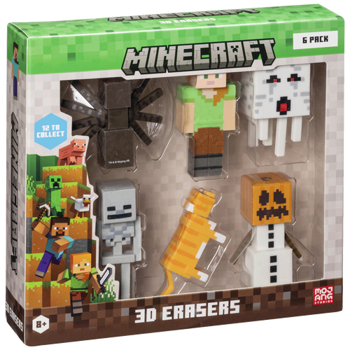 Gumice za brisanje, Minecraft 3D, set 6 kom.
