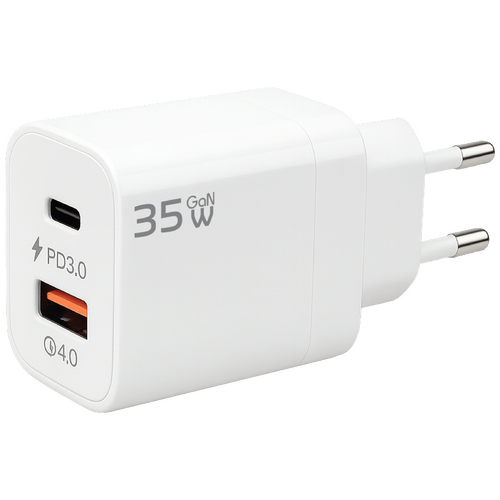 Punjač kućni, 1 x USB-A, 1 x USB-C, brzi, 35W, GaN
