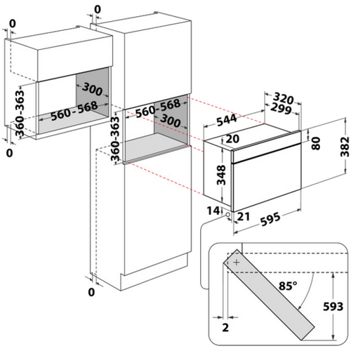Whirlpool - WHIRLPOOL WMN571BX Mikrovalna pećnica