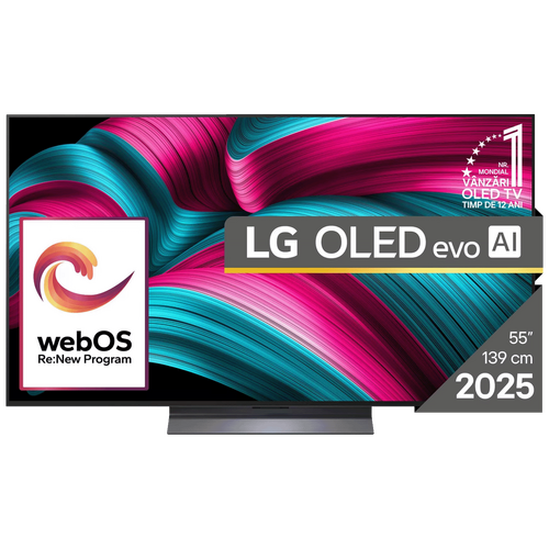 LG - Televizor OLED evo AI C5 4K Smart 55 inch