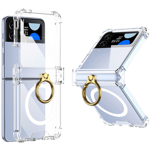 Maska za Samsung Z Flip4, MagSafe, sa prstenom, Transparent Maska za Samsung Z Flip4, MagSafe, sa prstenom, Transparent